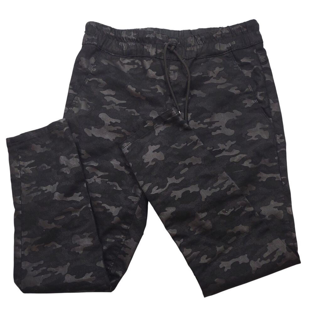 Bevy Flog Pants Women's 28 Camo Black Elastic Waist Stretch Shely Jogger